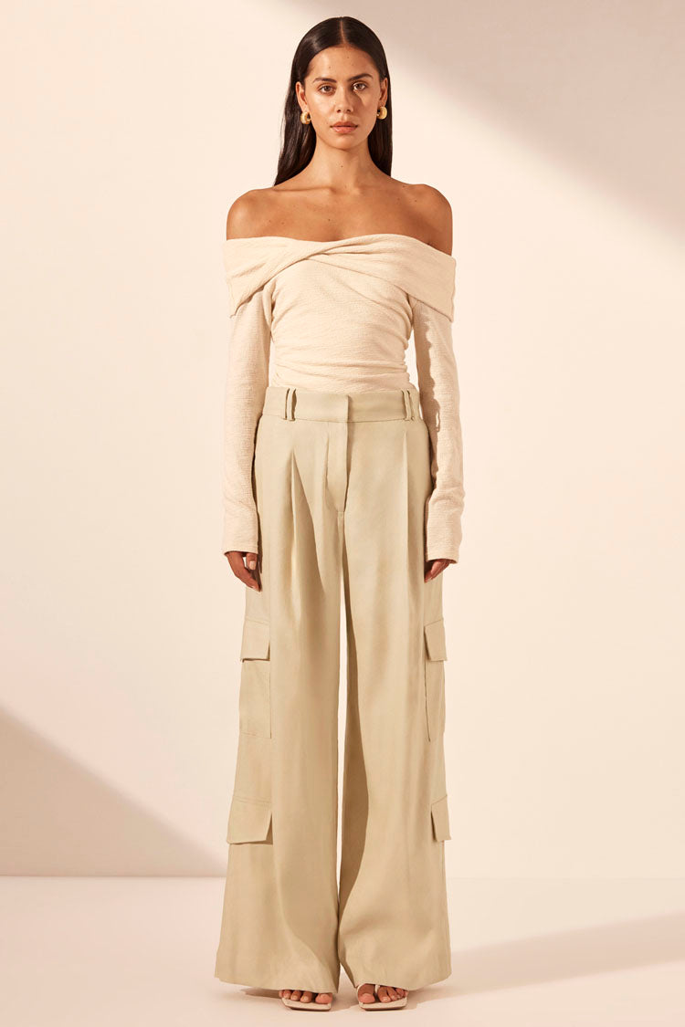 Kasbah Slouch Cargo Pant in Oyster | FINAL SALE