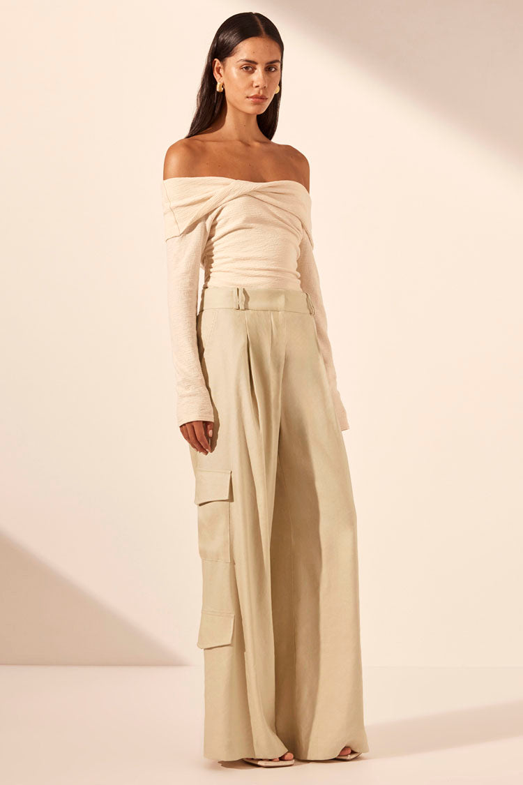 Kasbah Slouch Cargo Pant in Oyster | FINAL SALE