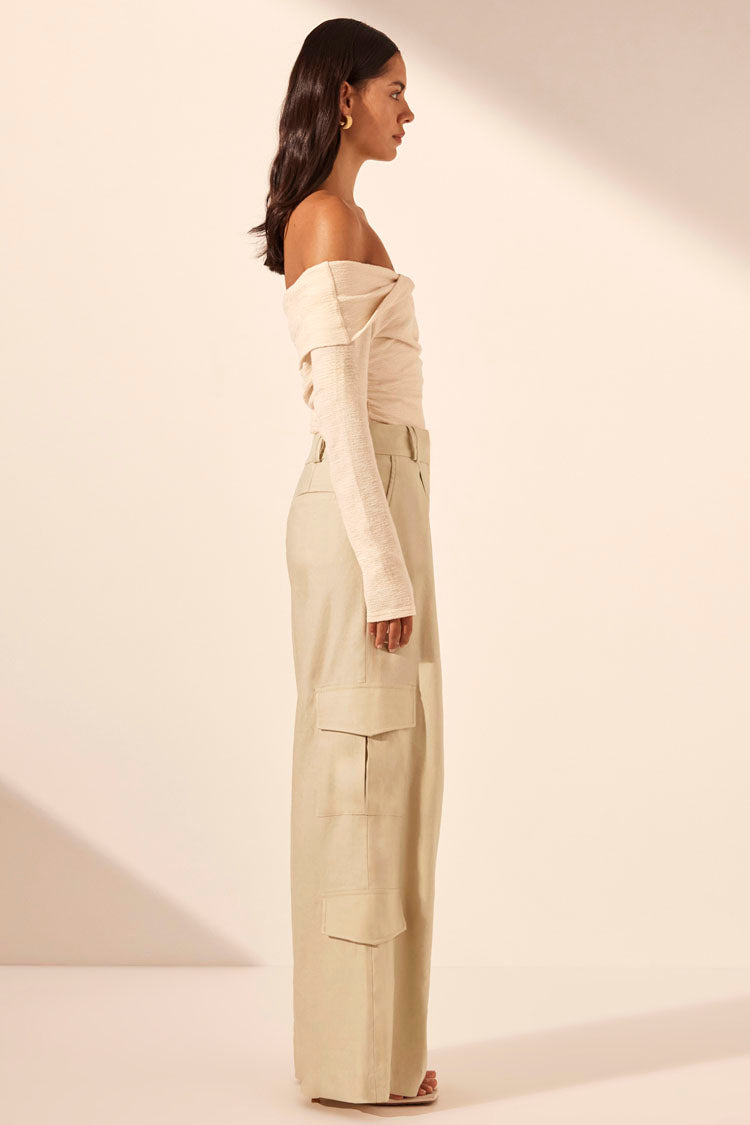 Kasbah Slouch Cargo Pant in Oyster | FINAL SALE