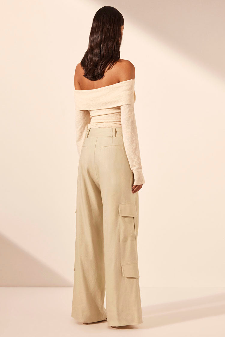 Kasbah Slouch Cargo Pant in Oyster | FINAL SALE