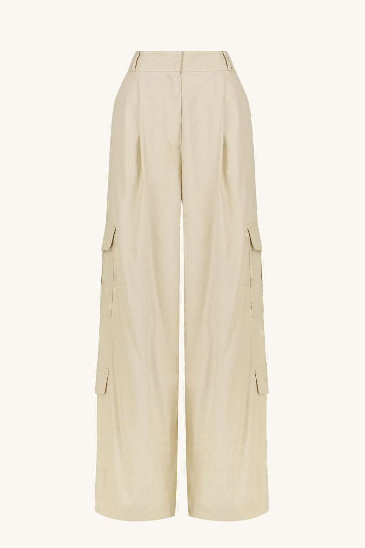 Kasbah Slouch Cargo Pant in Oyster | FINAL SALE