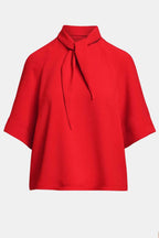 Kassie Neck Tie T-Shirt in Firestarter
