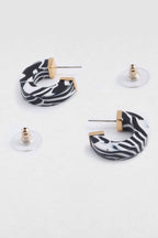 Kathy Hoop Earrings in Zebra