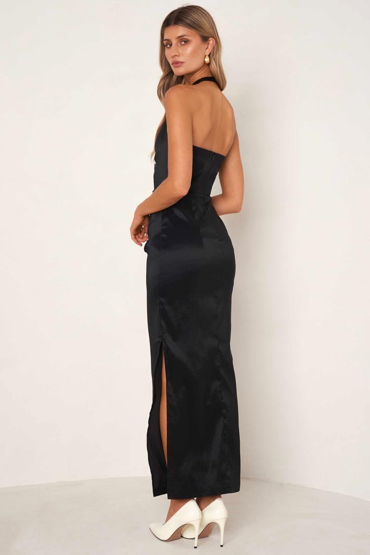 Kinsley Maxi Halter Neck Dress | FINAL SALE
