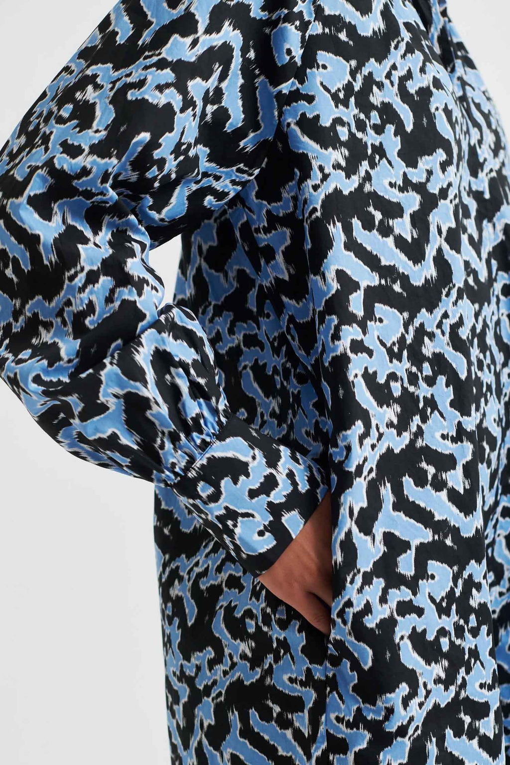 Klara Printed Dress in Marina | FINAL SALE