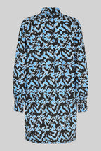 Klara Printed Dress in Marina | FINAL SALE