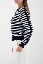 Knitted Sweater in Marine Stripe