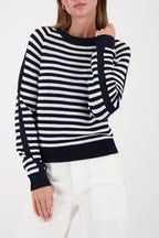 Knitted Sweater in Marine Stripe