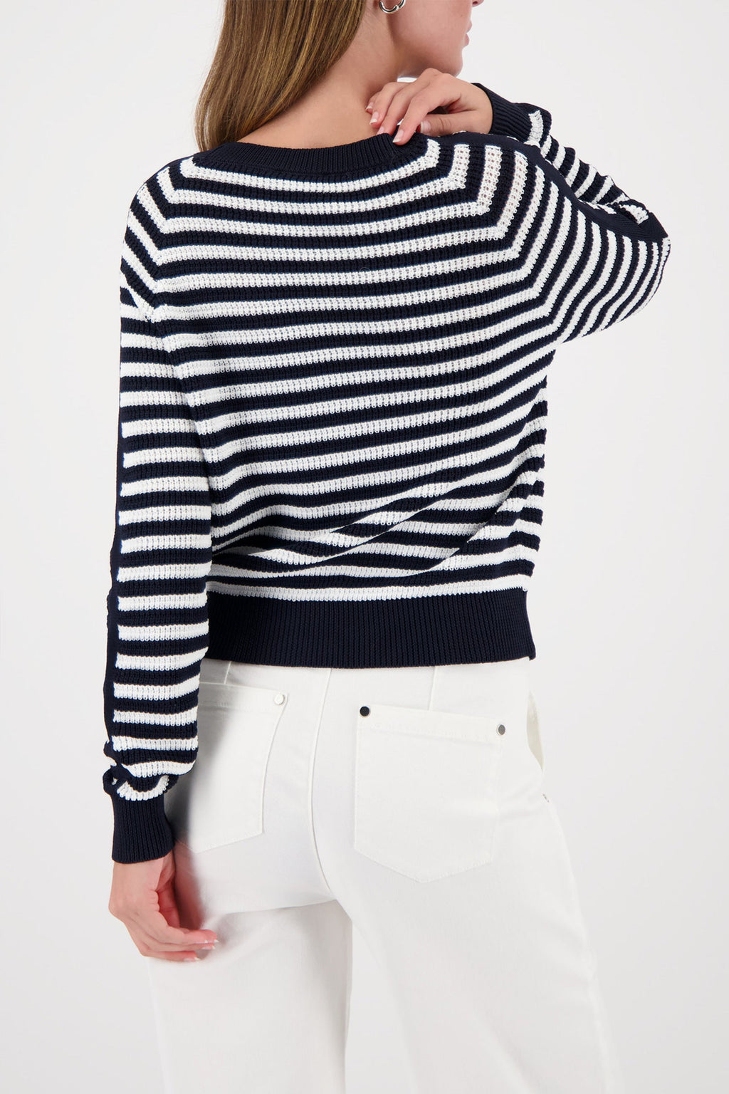 Knitted Sweater in Marine Stripe