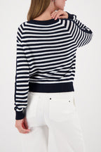 Knitted Sweater in Marine Stripe