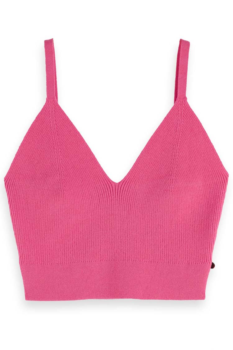 Knitted Bra Top in Pink Punch | FINAL SALE