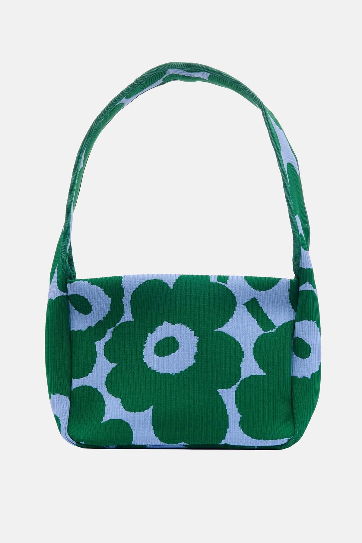 Unikko Knitted Shoulderbag in Dark Green/Blue