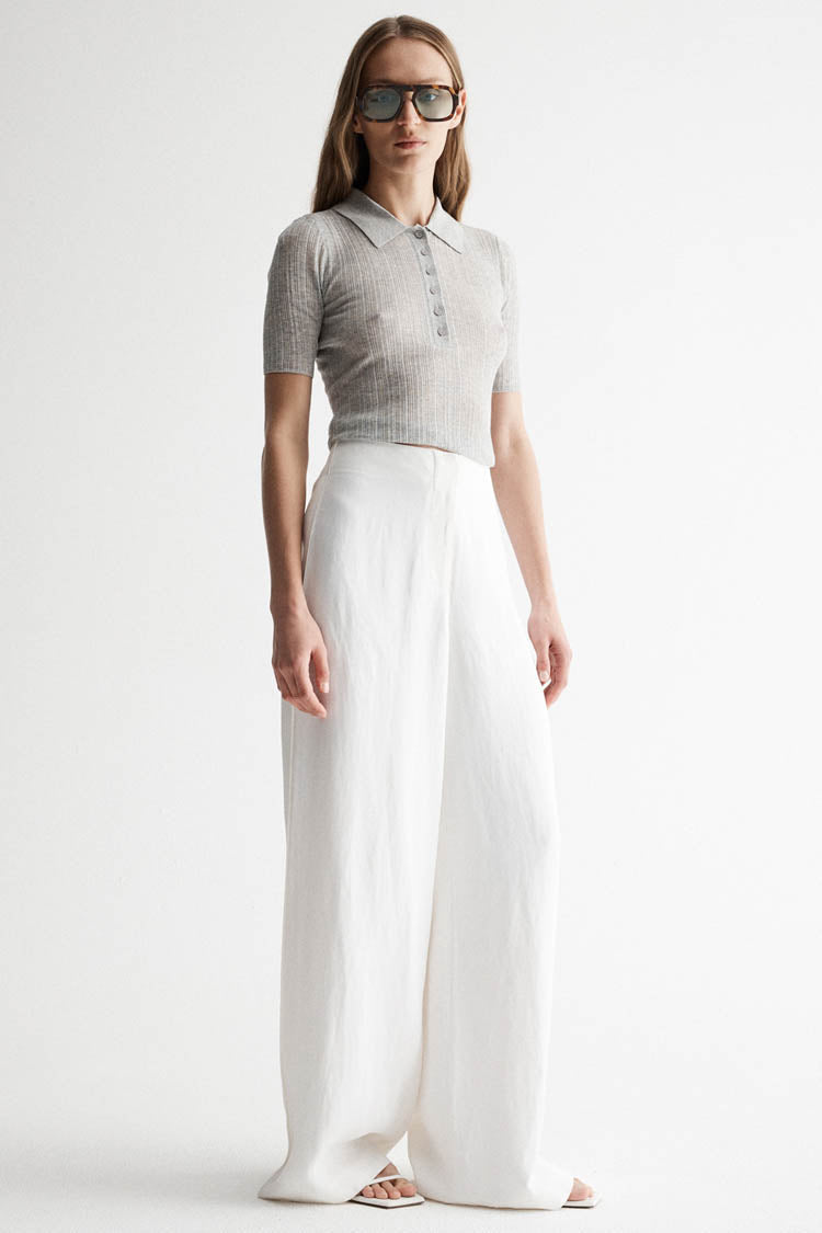 Kona Knit Top in Light Grey | FINAL SALE