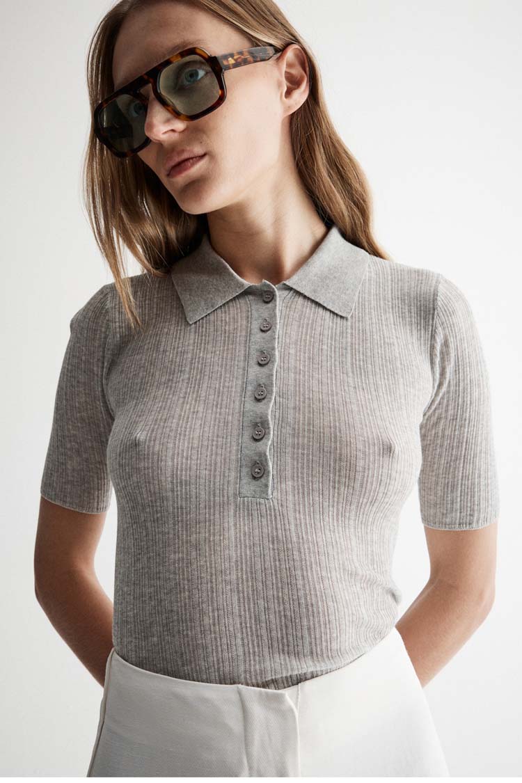 Kona Knit Top in Light Grey | FINAL SALE