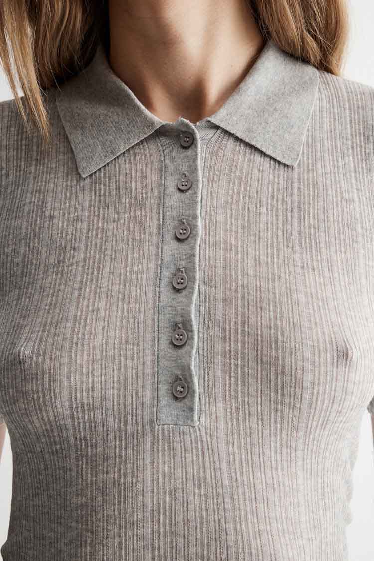 Kona Knit Top in Light Grey | FINAL SALE