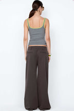 Lana Square Neck Tank in Grey Marle Lime | FINAL SALE