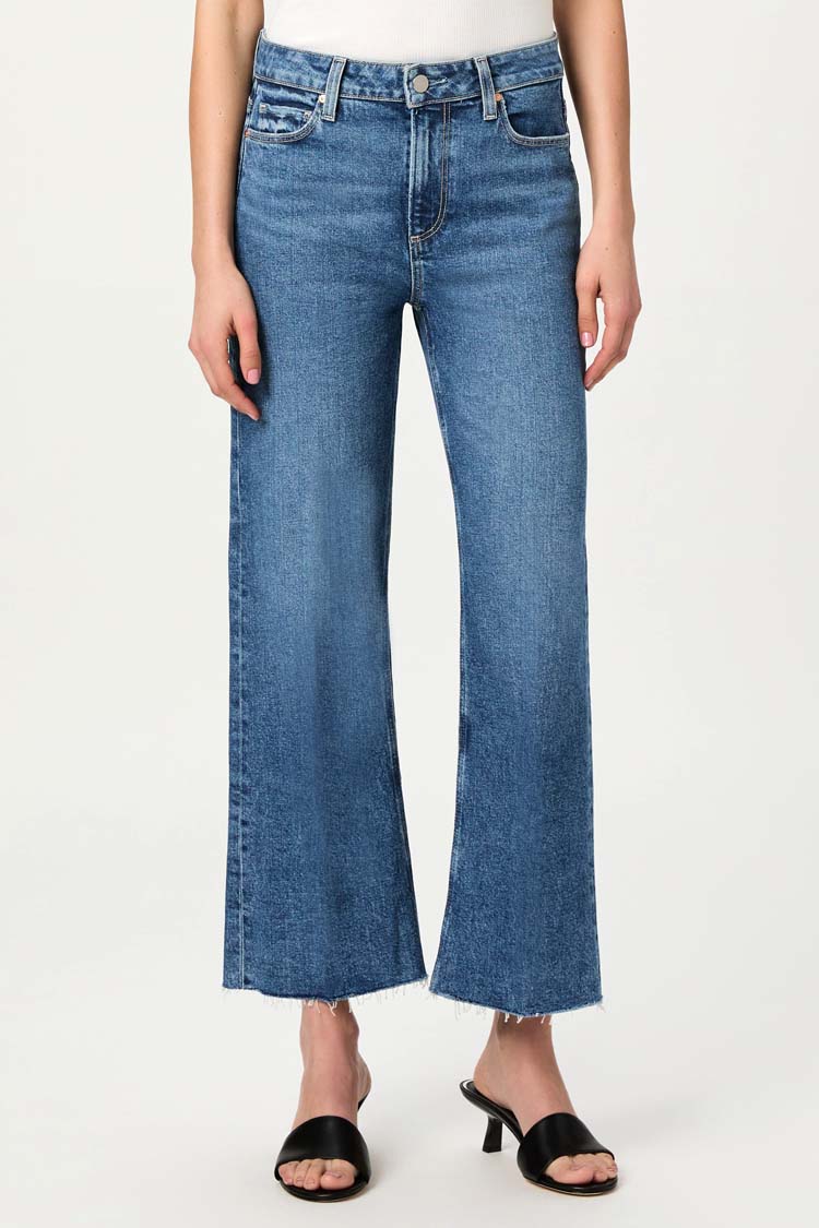 Leenah Ankle Wide Leg Jean w Raw Hem - Moonchild