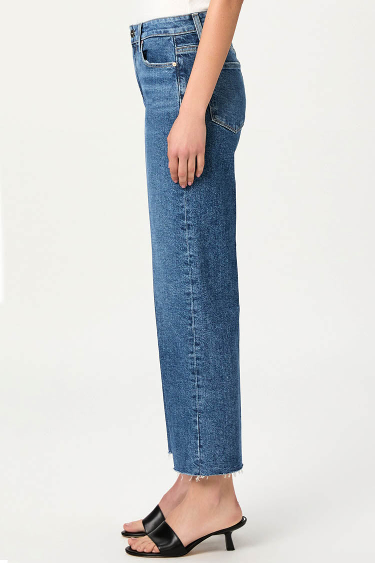 Leenah Ankle Wide Leg Jean w Raw Hem - Moonchild