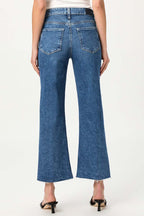 Leenah Ankle Wide Leg Jean w Raw Hem - Moonchild