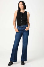 Leenah 32" Petite Wide Leg Jean - Praline
