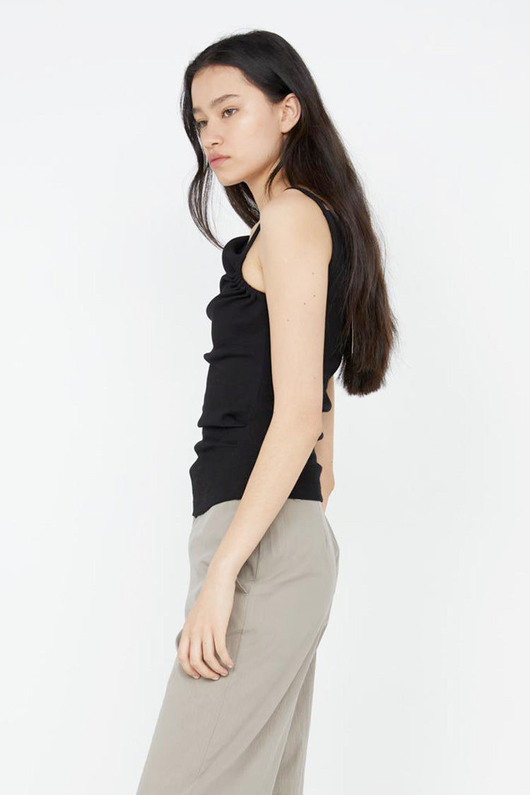 Leila Asym Tank in Black | FINAL SALE