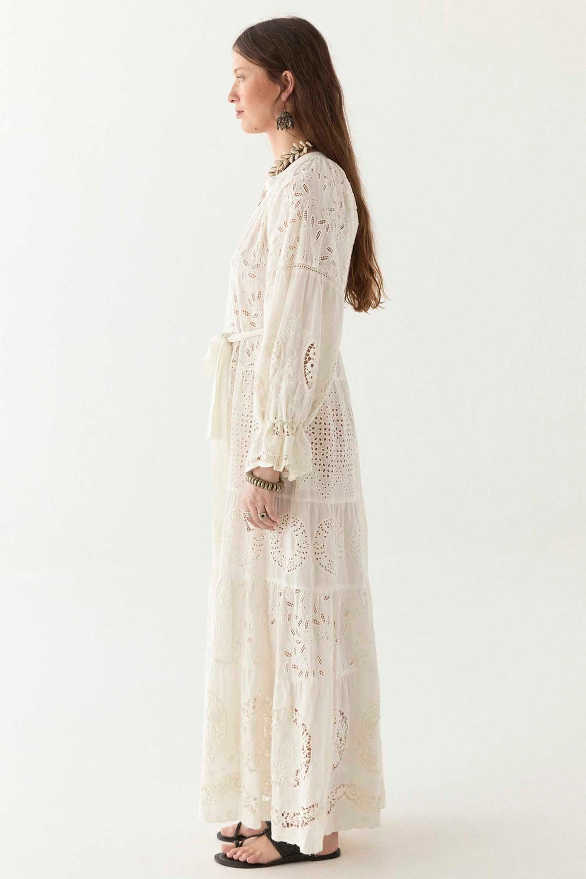 Lilibet Canterbury Patch Dress in Shell