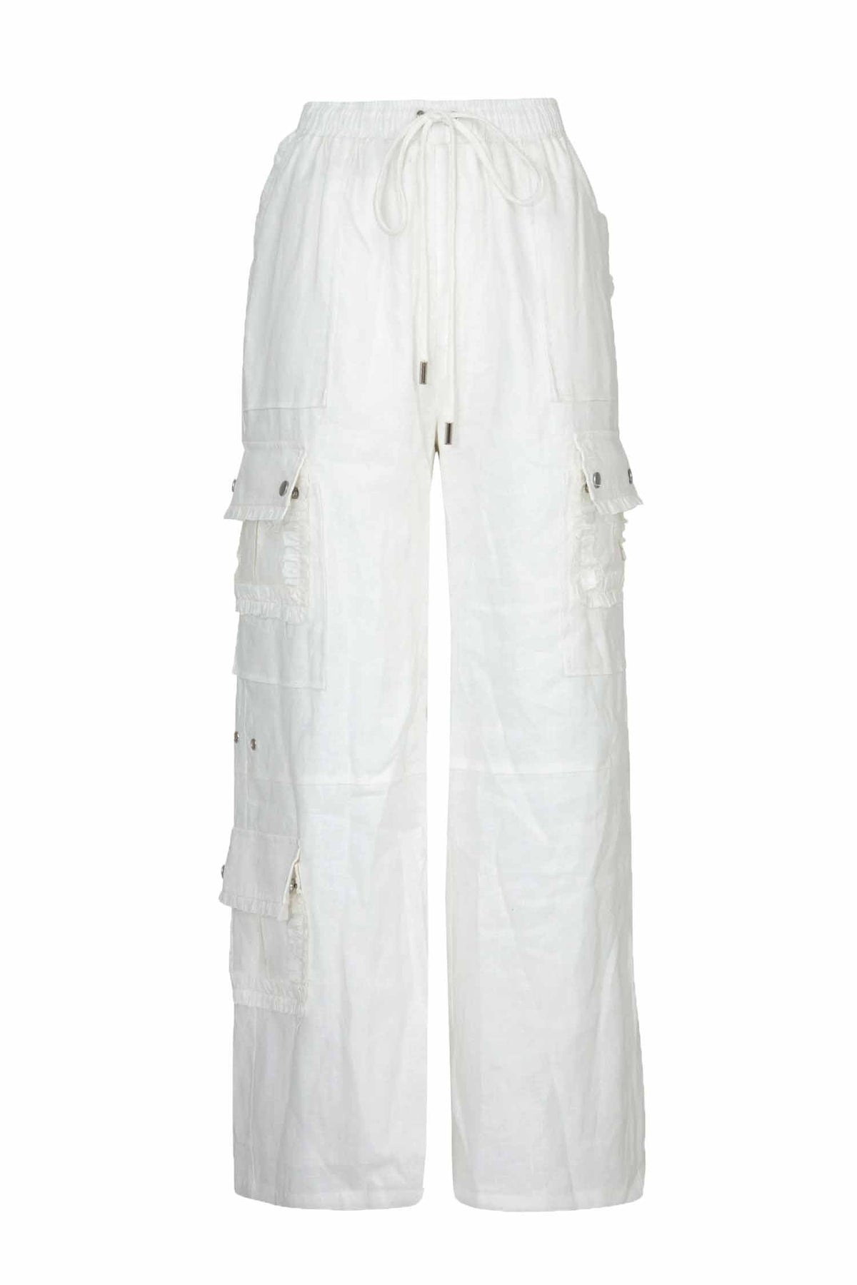 Linen On The Edge Trouser in White