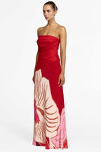 Lingle Maxi Dress in Rouge Eclipse