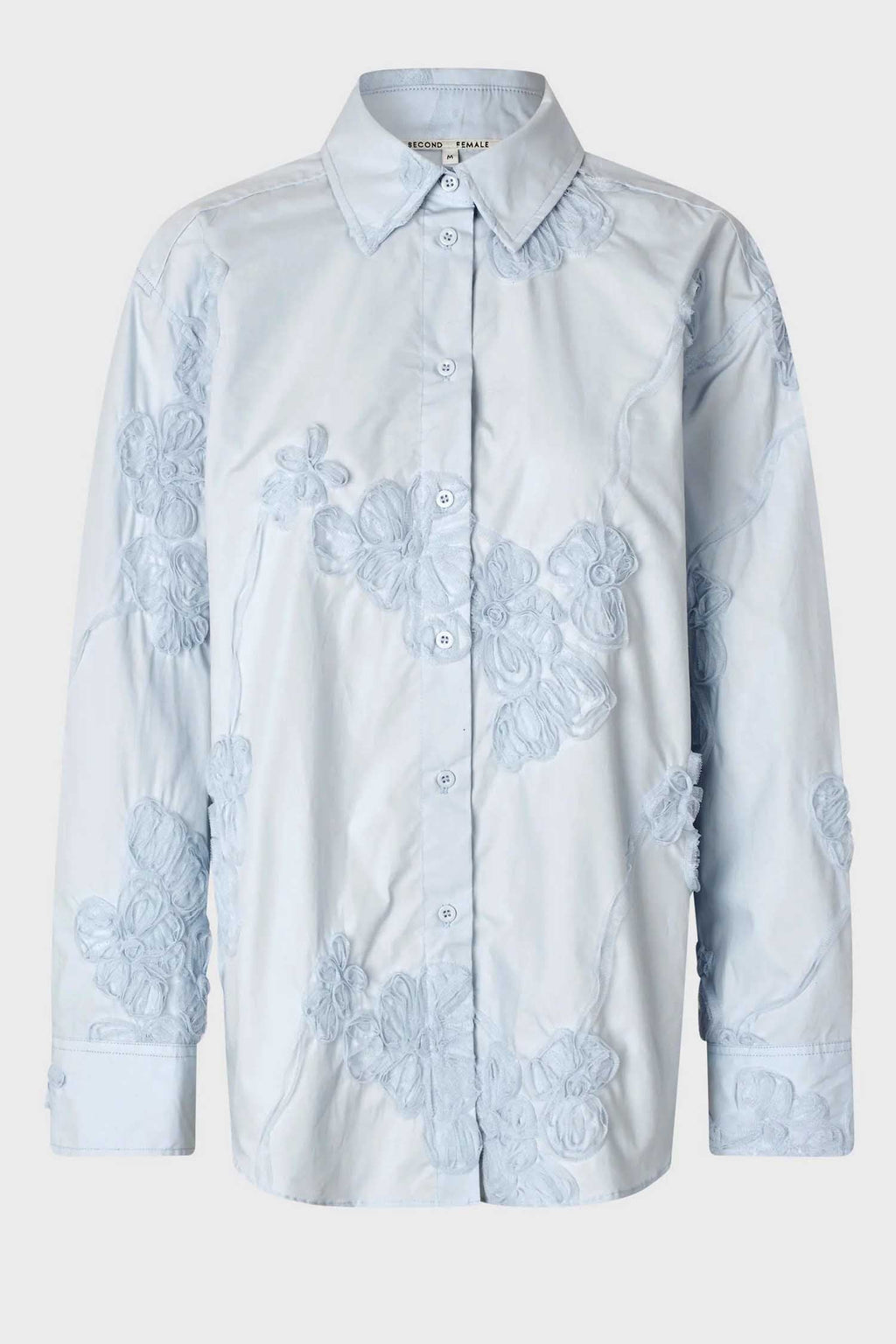 Liverno 3D Flower Shirt in Gray Dawn | FINAL SALE