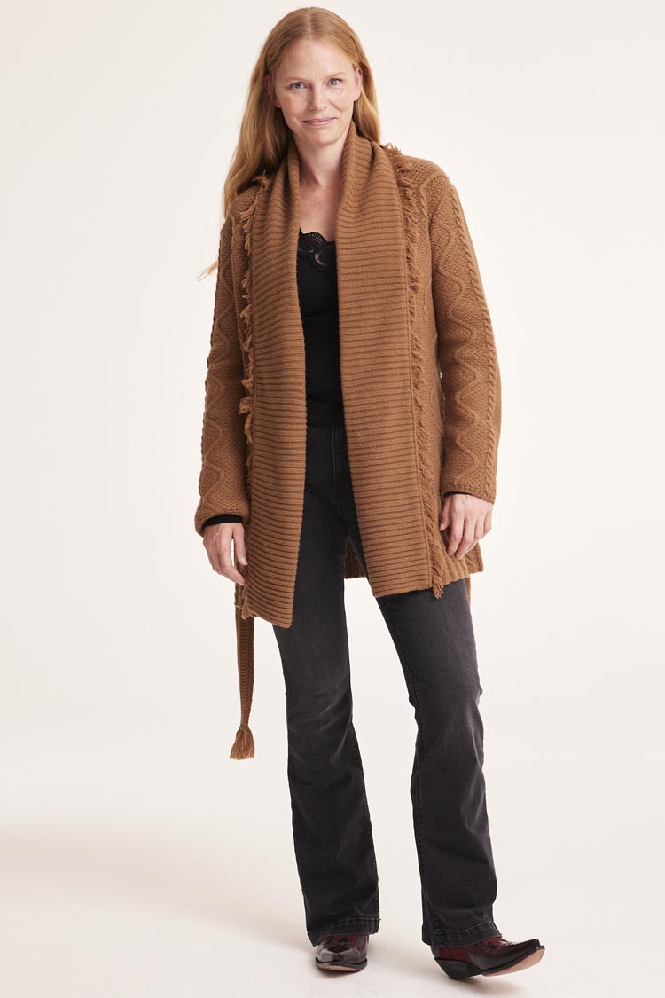 Lois Wrap Cardigan in Camel | FINAL SALE