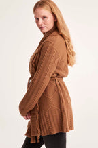 Lois Wrap Cardigan in Camel | FINAL SALE