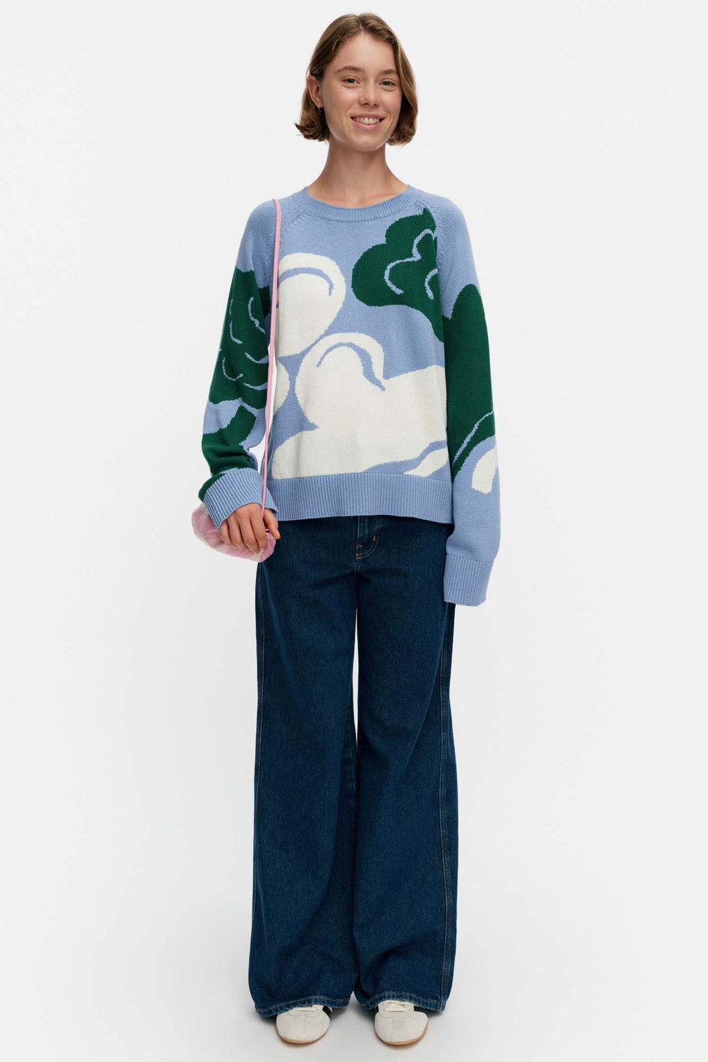 Loitsu Kukasta Kukkaan Knitted Pullover in Blue