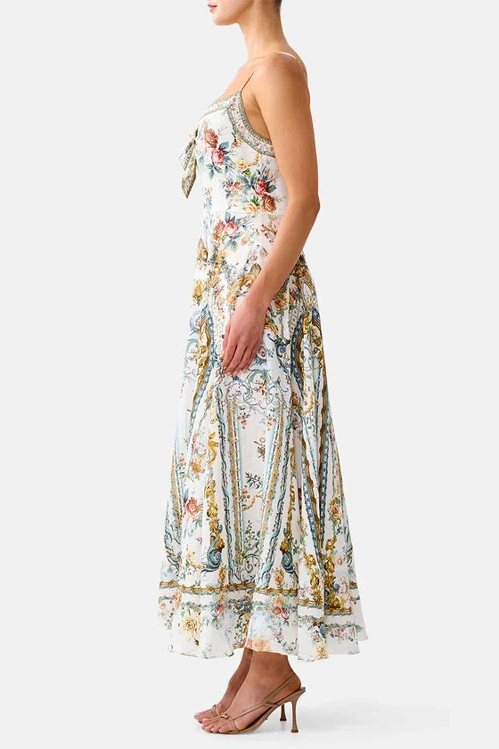Long Dress with Tie Front in Ballad Of The Bibliotheque