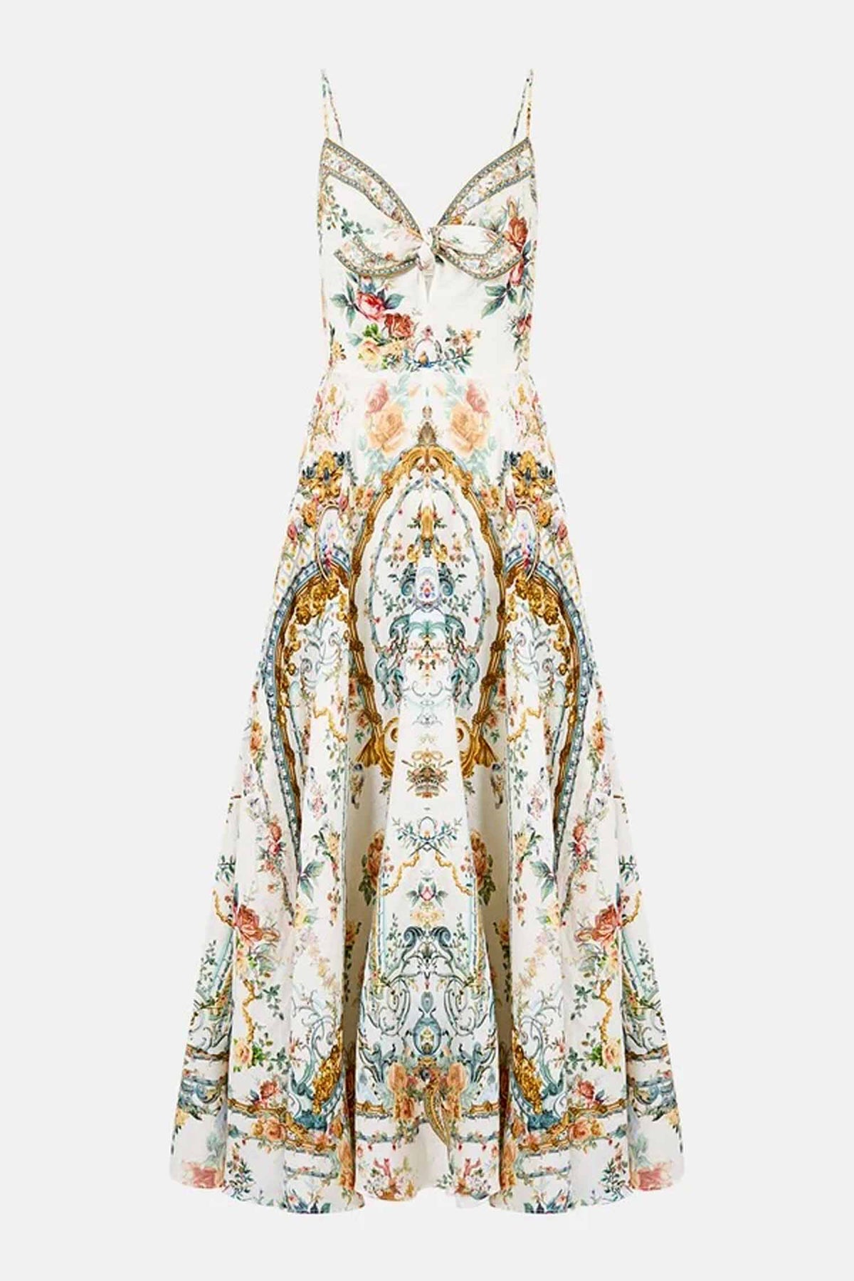 Long Dress with Tie Front in Ballad Of The Bibliotheque