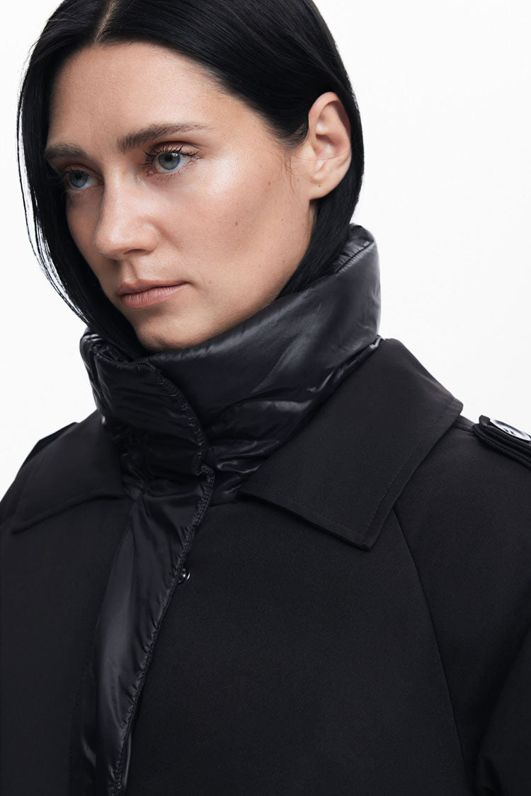 Long Hybrid Padded Coat