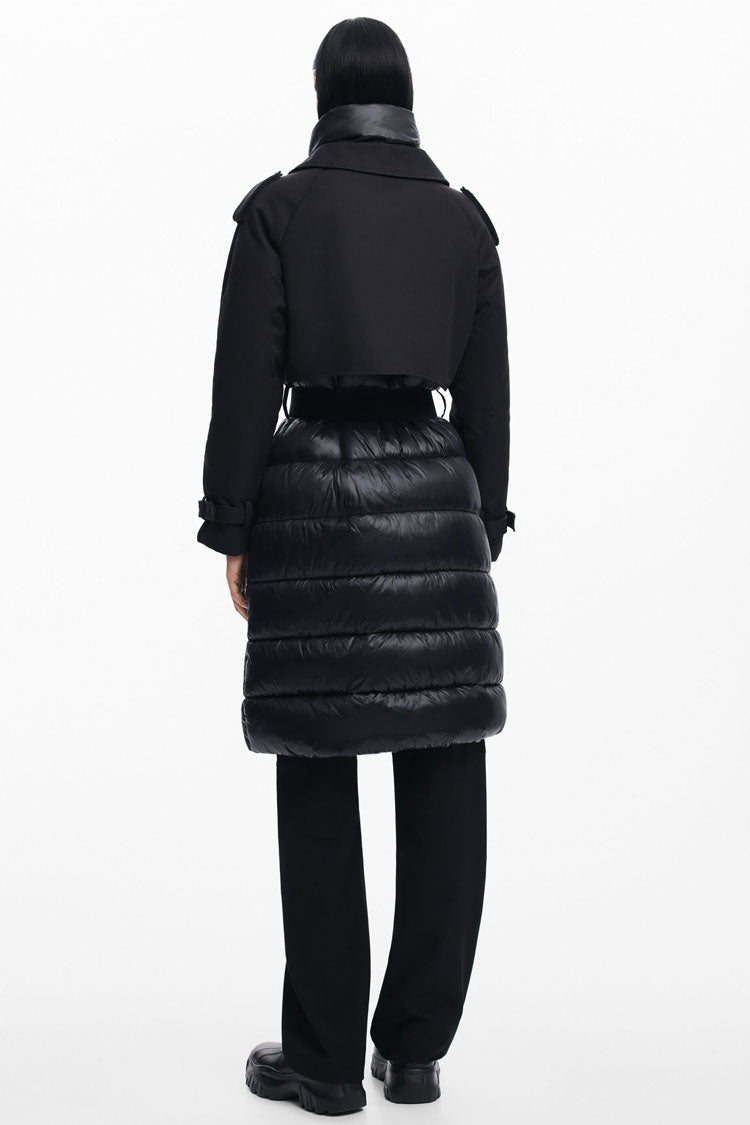 Long Hybrid Padded Coat