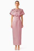Lorina Cape Gown in Rose Pink