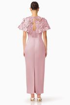Lorina Cape Gown in Rose Pink