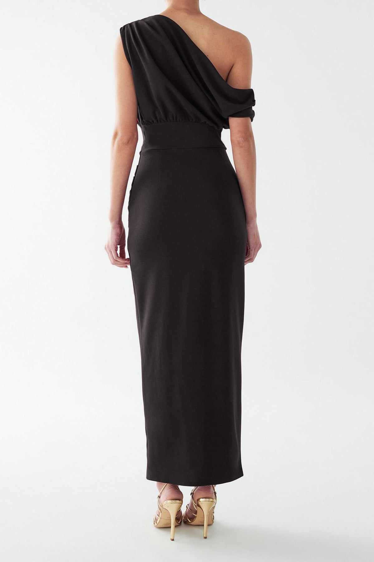 Lucy Ankle Dress in Black
