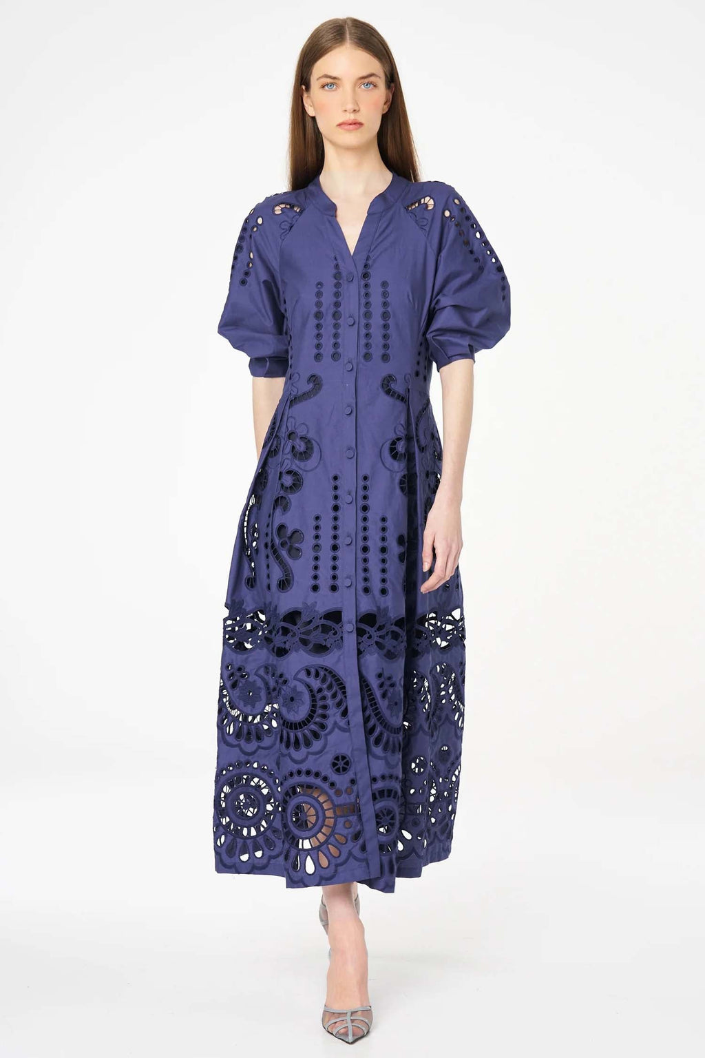 Lucy Shirt Dress in Cobalt Blue