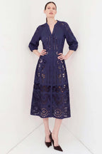 Lucy Shirt Dress in Cobalt Blue