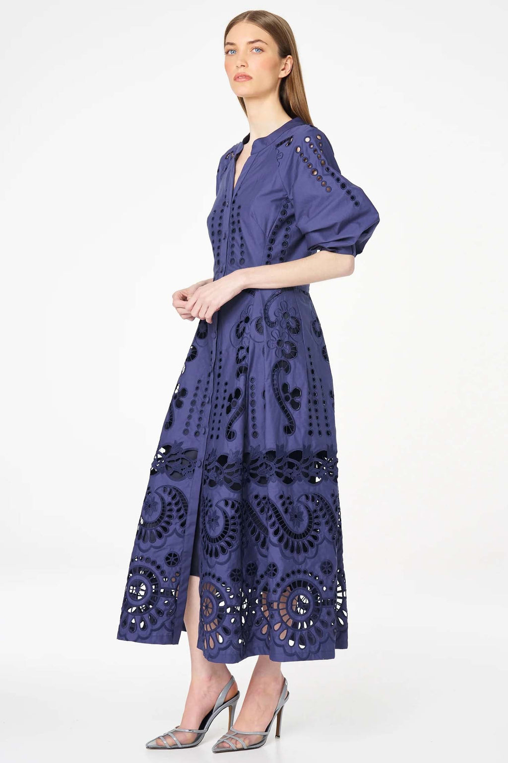 Lucy Shirt Dress in Cobalt Blue