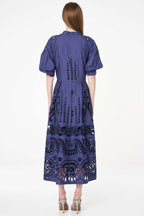 Lucy Shirt Dress in Cobalt Blue