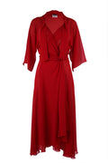 Bella Wrap in Red with Silk Slip Dresses Lucy Laurita - Leiela 