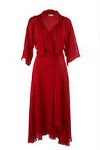 Bella Wrap in Red with Silk Slip Dresses Lucy Laurita - Leiela 