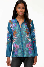 Luisa Button Up Shirt in Dewflower
