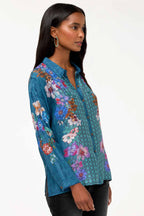 Luisa Button Up Shirt in Dewflower