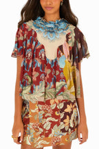 Lunar Boho Multicolour Short Sleeve Blouse