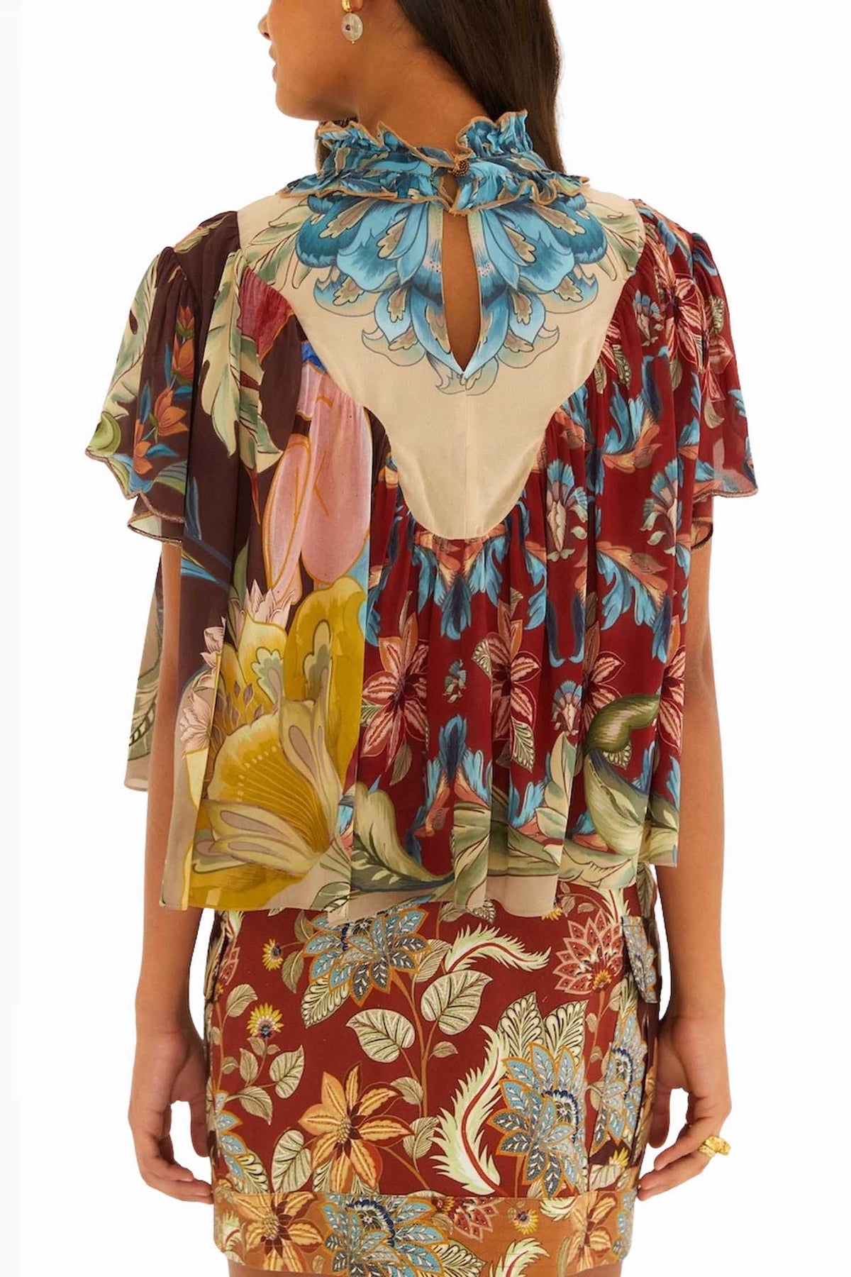 Lunar Boho Multicolour Short Sleeve Blouse