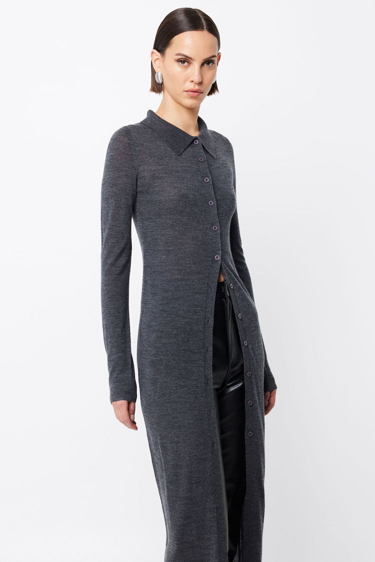 Maine Longline Cardigan in Charcoal | FINAL SALE